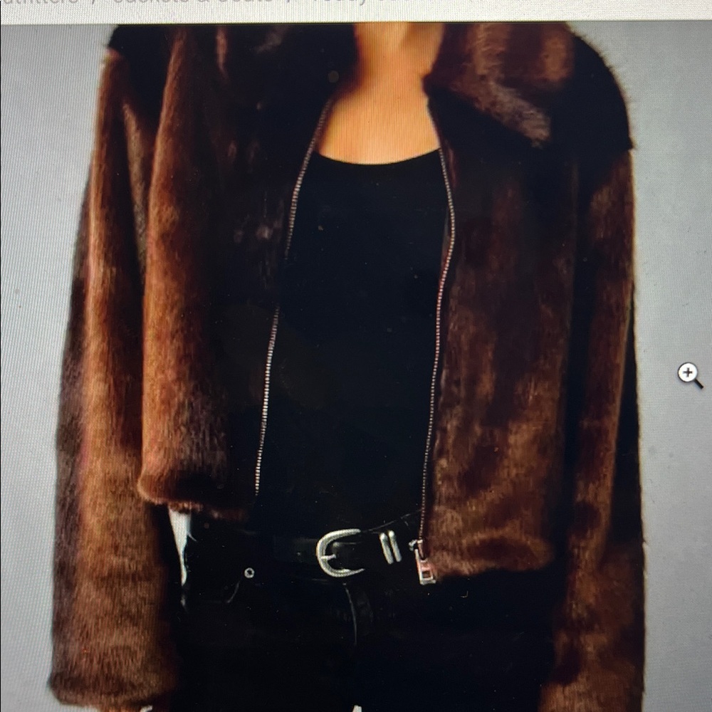 American Eagle Women's Dark Brown Teddy Jacket
